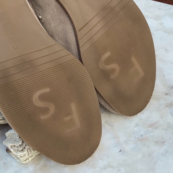 Franco Sarto Tan Suede Lace Up Ankle Boots Size 6.5 - Picture 9 of 15